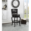 Boraam Wood Harris Bar Height Swivel Stool in Black Finish
