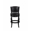 Boraam Wood Harris Bar Height Swivel Stool in Black Finish