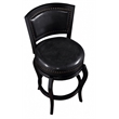 Boraam Wood Harris Bar Height Swivel Stool in Black Finish