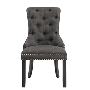 boraam beth gray tufted dining chair set of 2
