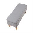 Boraam Wood Mico Backless Storage Bench in Gray Finish