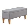 Boraam Wood Mico Backless Storage Bench in Gray Finish