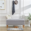 Boraam Wood Mico Backless Storage Bench in Gray Finish