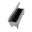 Boraam Wood Mico Backless Storage Bench in Gray Finish