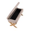 Boraam Wood Becky Storage Bench in Beige Finish