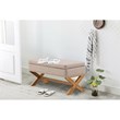 Boraam Wood Becky Storage Bench in Beige Finish
