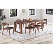 Boraam Wood Rasmus 7pc Dining Set Chestnut Wire-Brush Finish