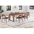 Boraam Wood Rasmus 7pc Dining Set Chestnut Wire-Brush Finish