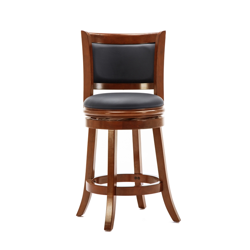 Boraam Augusta Counter Height Swivel Counter Stool in Cherry