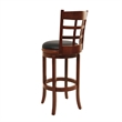 Boraam Wood Kyoto Bar Height Swivel Bar Stool in Cherry Finish