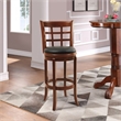 Boraam Wood Kyoto Bar Height Swivel Bar Stool in Cherry Finish