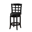 Boraam Wood Kyoto Counter Height Swivel Counter Stool in Black Finish