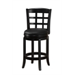 Boraam Wood Kyoto Bar Height Swivel Stool in Black Finish