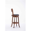 Boraam Wood Palmetto Bar Height Swivel Bar Stool in Walnut Finish