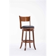 Boraam Wood Palmetto Bar Height Swivel Bar Stool in Walnut Finish