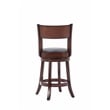 Boraam Wood Palmetto Counter Height Swivel Stool in Brandy Brown Finish