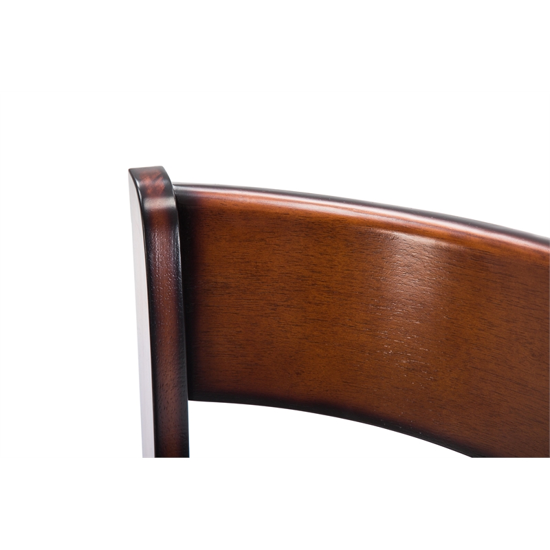 Boraam Wood Palmetto Counter Height Swivel Stool in Brandy Brown Finish