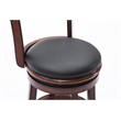 Boraam Wood Palmetto Counter Height Swivel Stool in Brandy Brown Finish