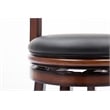 Boraam Wood Palmetto Counter Height Swivel Stool in Brandy Brown Finish