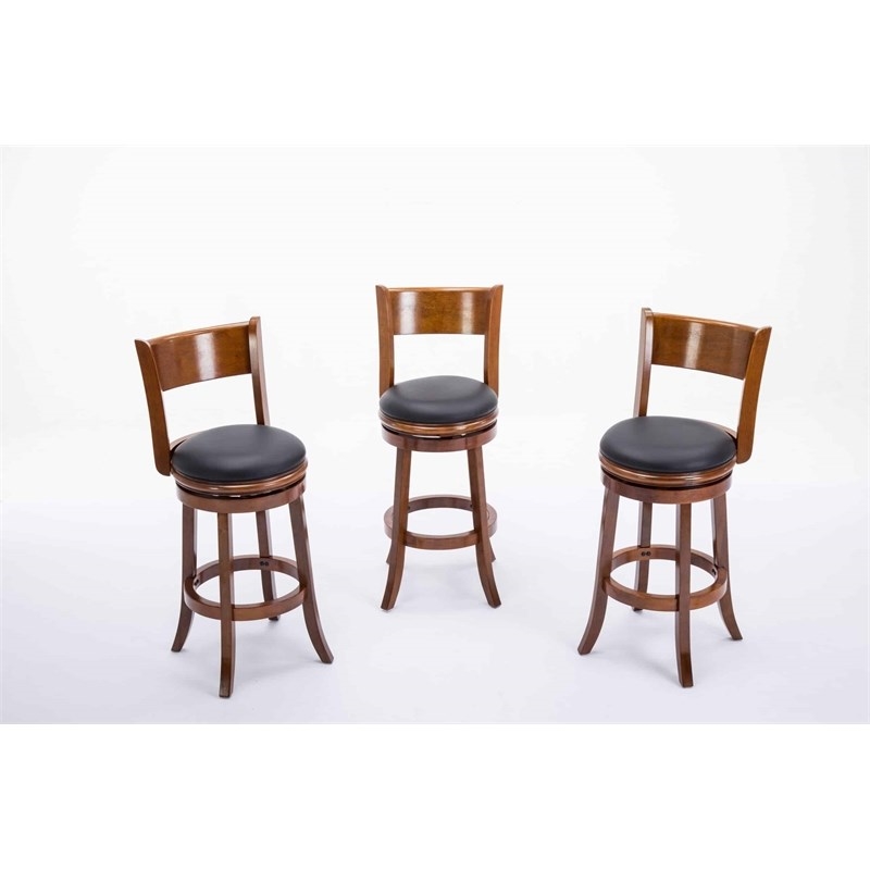 Boraam 3 Piece Pub Table Set in Walnut