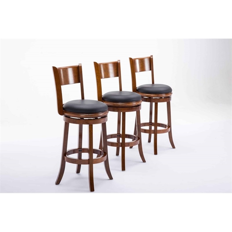 Boraam 3 Piece Pub Table Set in Walnut