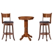 Boraam 3 Piece Pub Table Set in Walnut