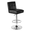 Boraam Metal Sloan Adjustable Swivel Bar Stool in Black Finish