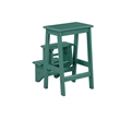 Boraam Wood Niko 24.5 in. Folding Step Stool in Jadepool Green Finish