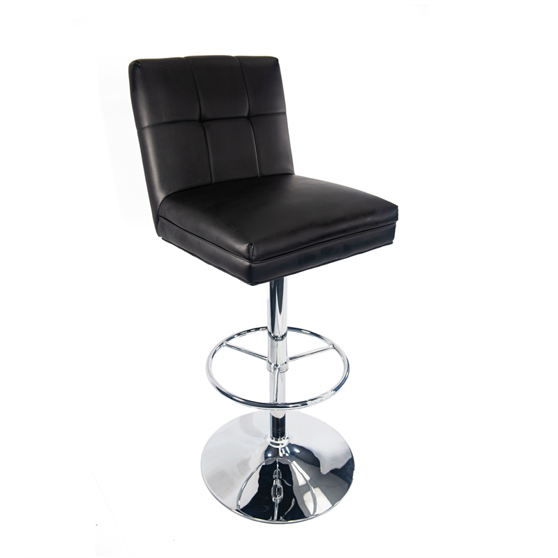 Boraam Metal Sloan Adjustable Swivel Bar Stools Black Finish Set of 2