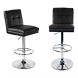 Boraam Metal Sloan Adjustable Swivel Bar Stools Black Finish Set of 2