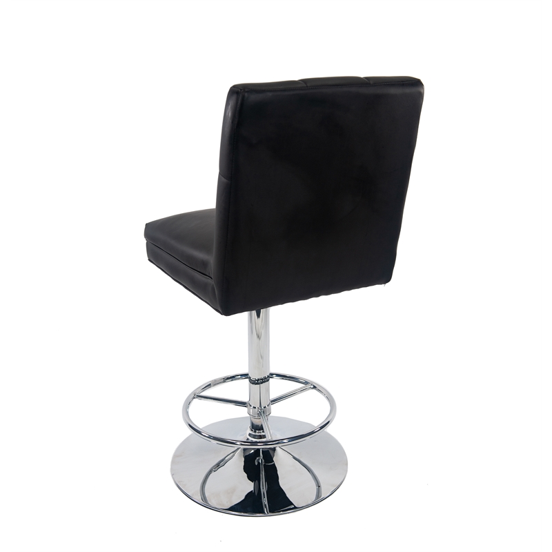 Boraam Metal Sloan Adjustable Swivel Bar Stools Black Finish Set of 2