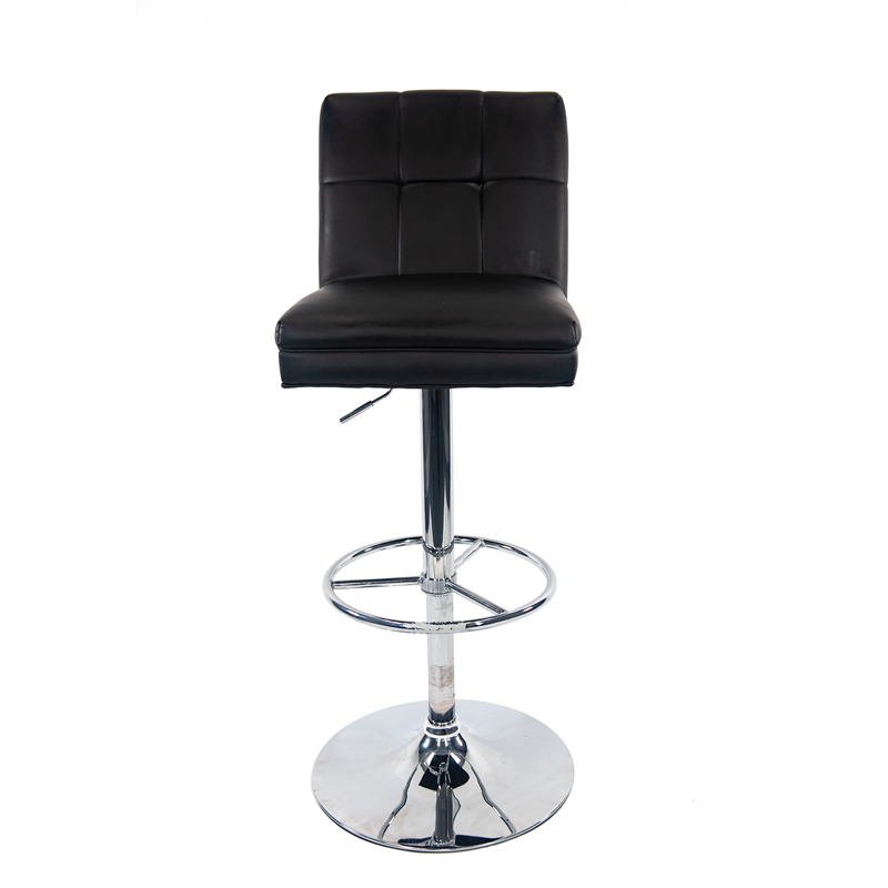 Boraam Metal Sloan Adjustable Swivel Bar Stools Black Finish Set of 2