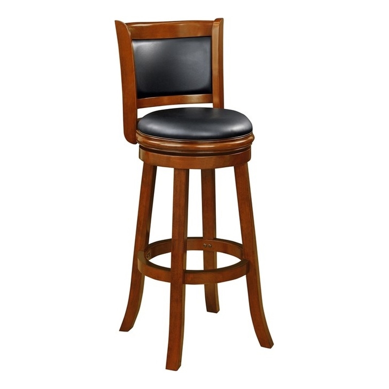 Boraam Wood Augusta Extra Tall Swivel Bar Stool Cherry Finish