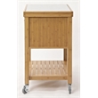 Boraam Kenta Bamboo Kitchen Cart with Natural Finish