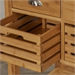 Boraam Kenta Bamboo Kitchen Cart with Natural Finish