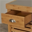 Boraam Kenta Bamboo Kitchen Cart with Natural Finish