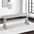 Boraam Jamestown Backless Dining Bench Antique White Finish