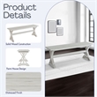Boraam Jamestown Backless Dining Bench Antique White Finish