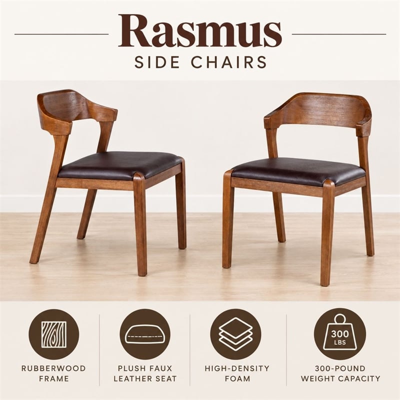 Boraam Rasmus Dining Chair Chestnut Wire-Brush