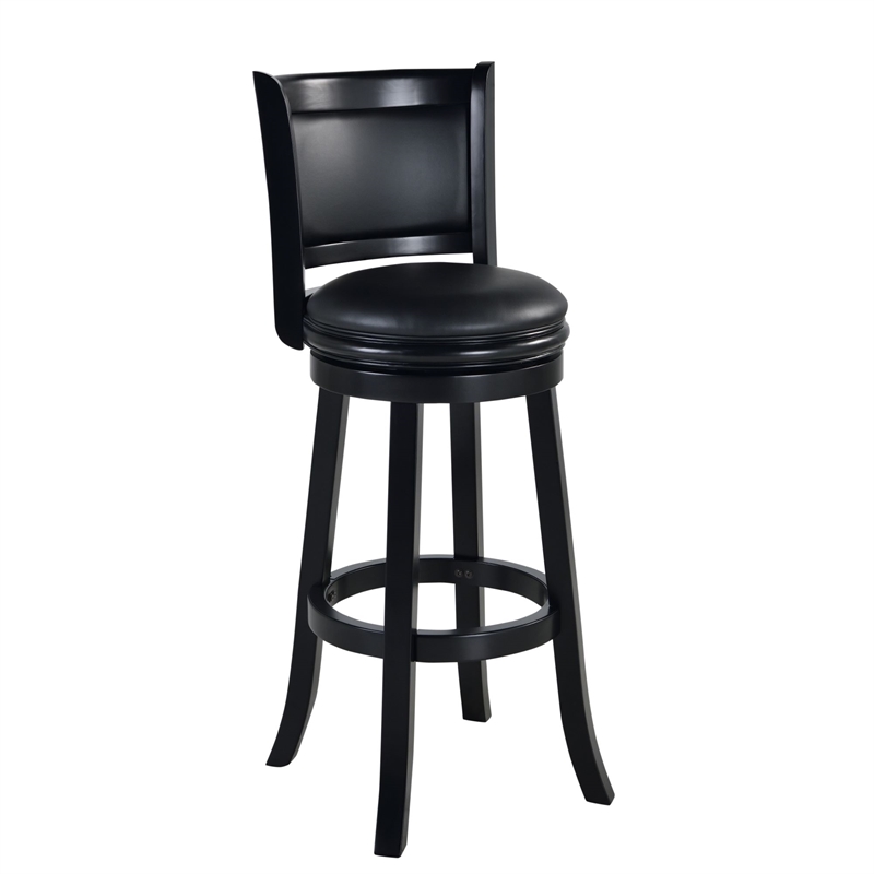 Boraam Hardwood Augusta Extra Tall Swivel Barstool - Black Finish