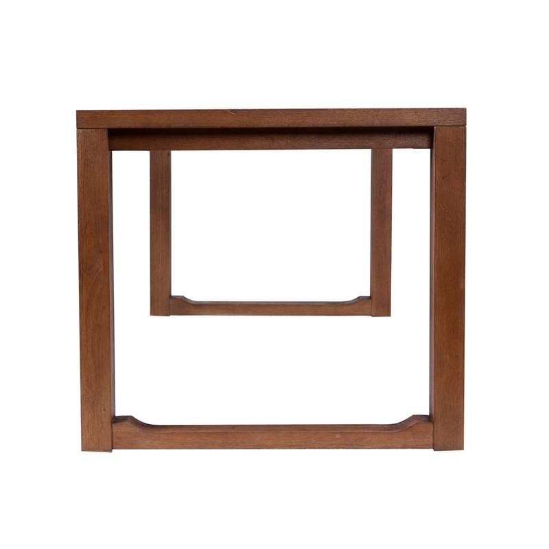 Rasmus Wood Extension Dining Table Chestnut Wire-Brush Finish