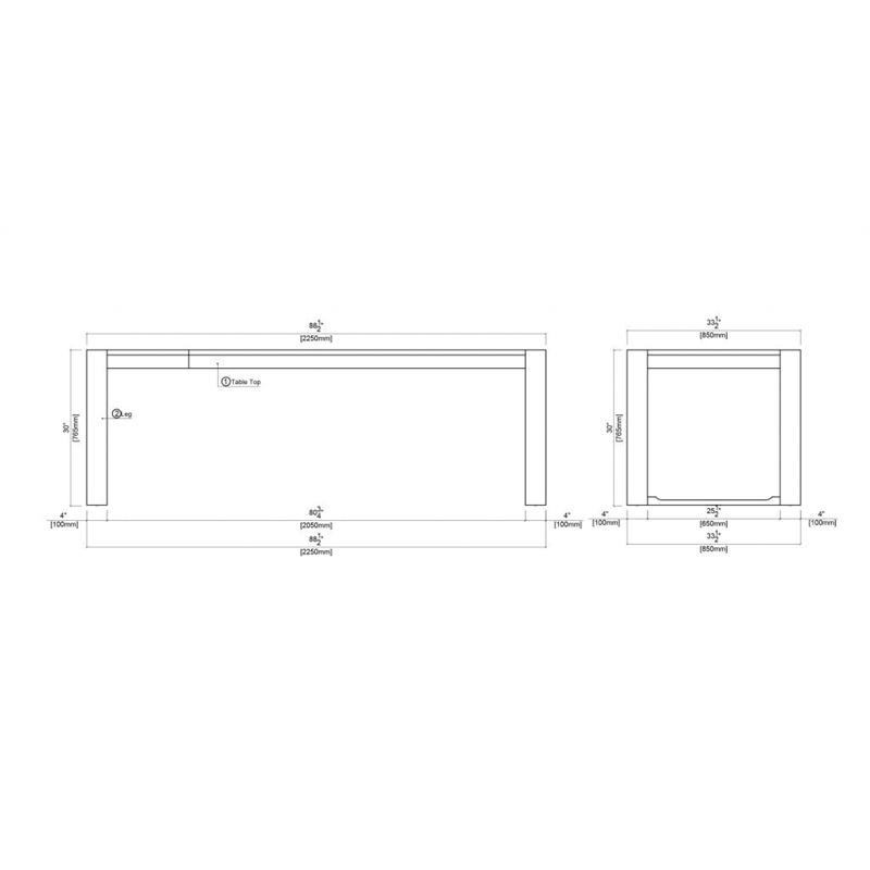 Rasmus Wood Extension Dining Table Chestnut Wire-Brush Finish