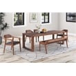 Rasmus Wood Extension Dining Table Chestnut Wire-Brush Finish