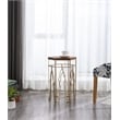 Boraam Genevieve Wood Nesting Tables - Set of 2 Gold & Natural