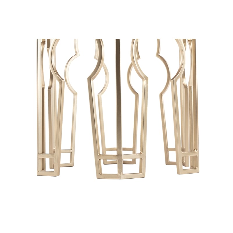 Boraam Genevieve Wood Nesting Tables - Set of 2 Gold & Natural
