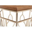 Boraam Genevieve Wood Nesting Tables - Set of 2 Gold & Natural