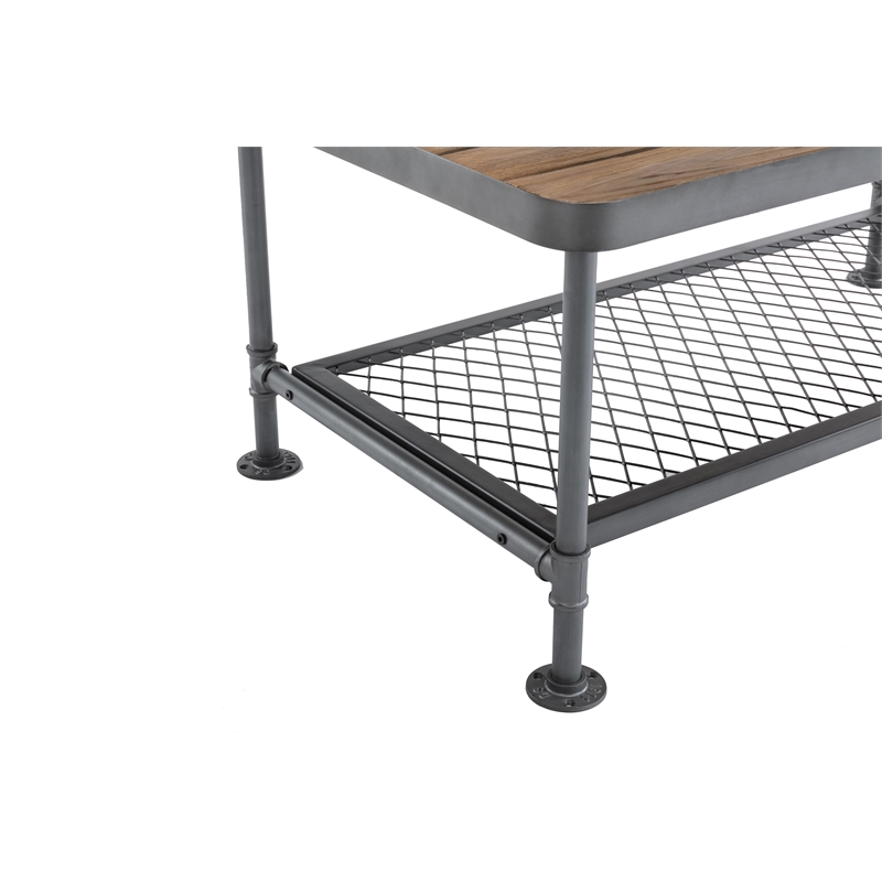 Boraam Wood Newport Coffee Table Natural and Gray Finish