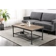 Boraam Wood Newport Coffee Table Natural and Gray Finish