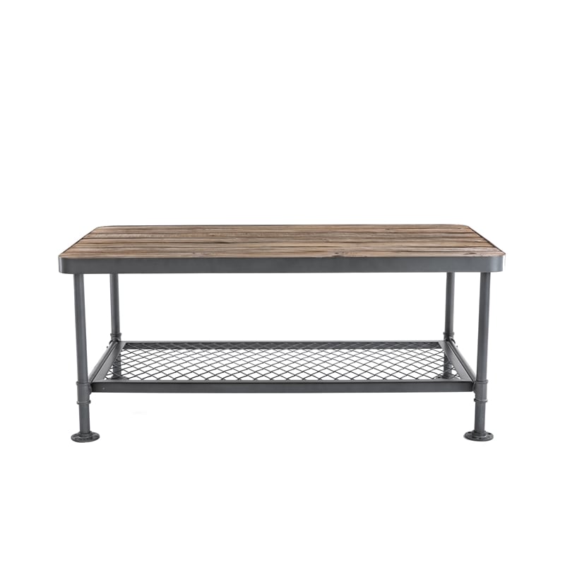 Boraam Wood Newport Coffee Table Natural and Gray Finish