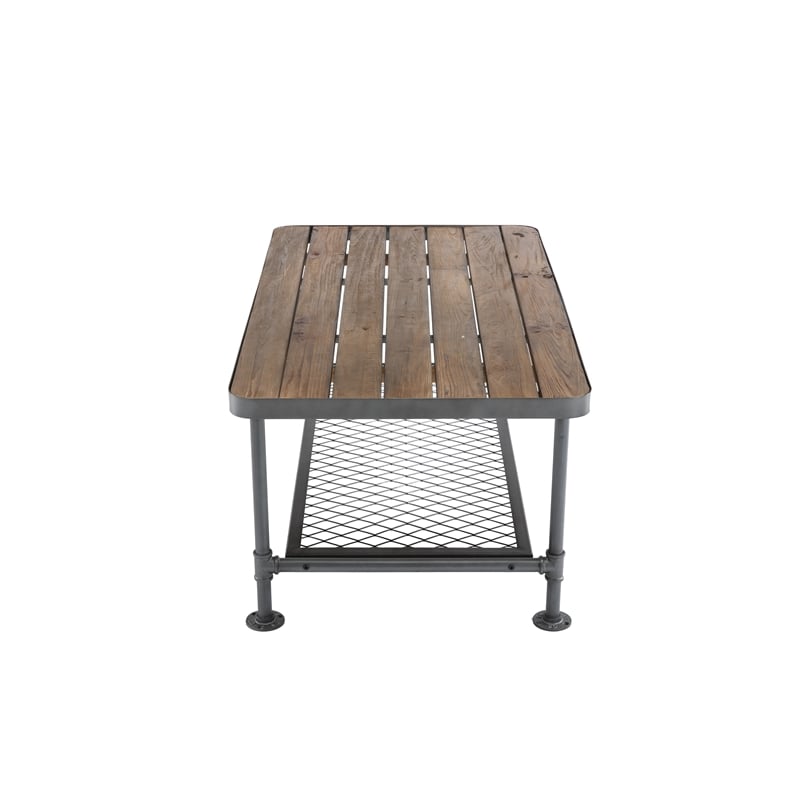 Boraam Wood Newport Coffee Table Natural and Gray Finish